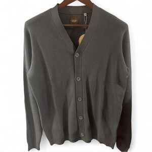 Brand New Men’s Designer Olive Cardigan Sweater Size Small